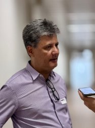 Delegado Regional do CRF-SP e Professor da Universidade Santa Cecília visita a Santa Casa de Santos